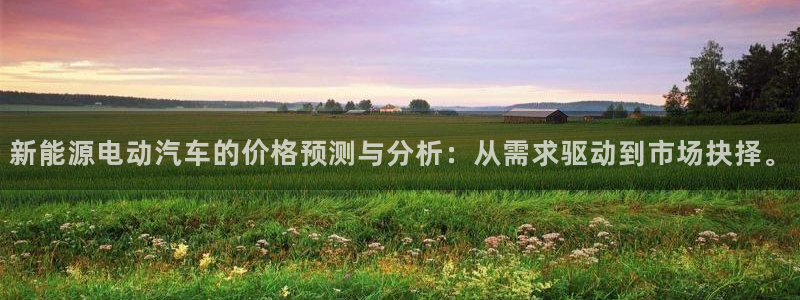 球盟会官方平台入口:新能源电动汽车的价格预测与分析:从需求驱