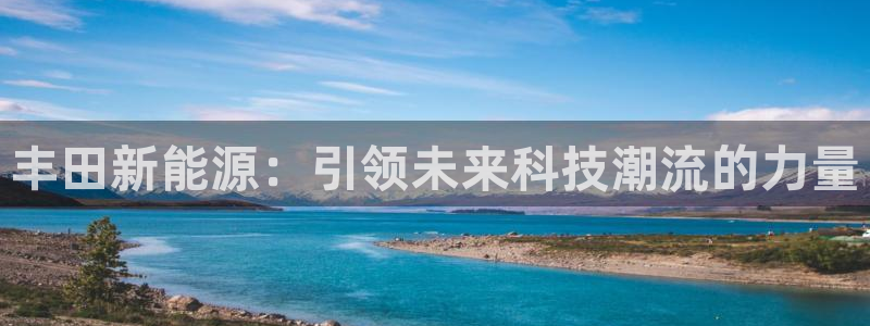 球盟会登录网址:丰田新能源:引领未来科技潮流的力量