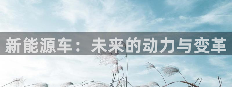 球盟会网页登录:新能源车:未来的动力与变革