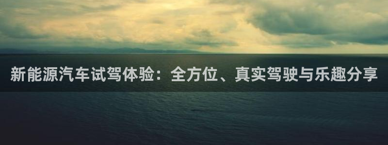 球盟会qm：新能源汽车试驾体验：全方位、